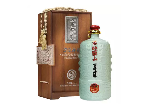 成都回收古越龙山东方古越神酿二十年陈酿花雕酒木盒青瓷2.5L绍兴黄酒