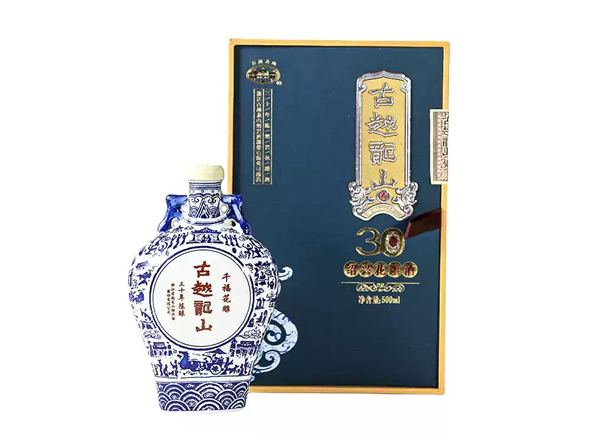 成都黄酒回收古越龙山黄酒千福花雕三十年陈酿绍兴花雕酒500ml礼盒装