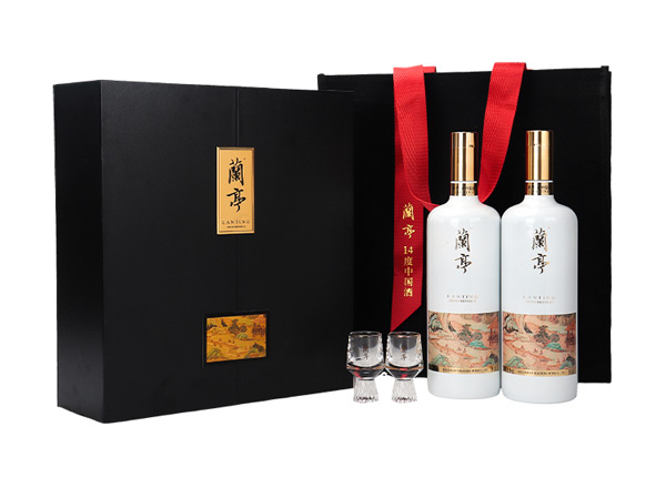 成都会稽山兰亭黄酒回收兰亭二十年陈酿1L*2礼盒装